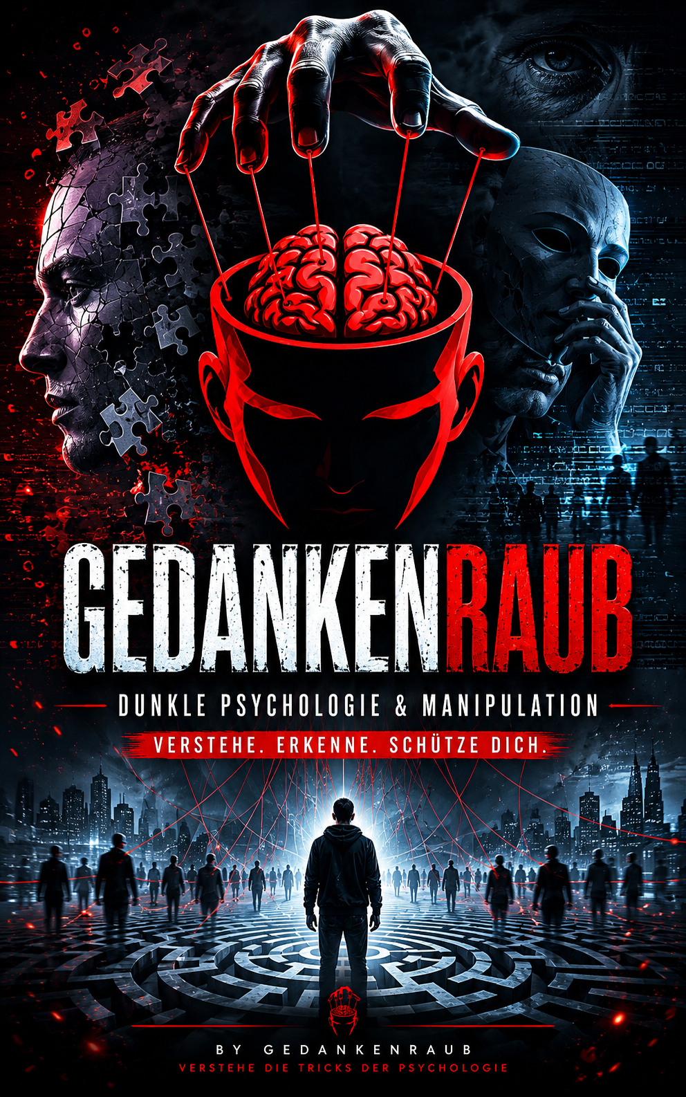 Gedankenraub – Dunkle Psychologie & Manipulation, E-Book Cover